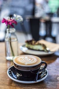 Coffee cup on table