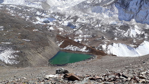 Scenic view of snowcapped mountain