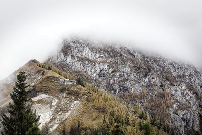 Scenic view of snowcapped mountain against sky
