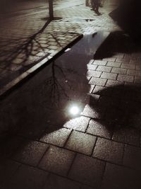 Sunlight falling on water