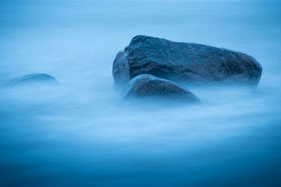 Scenic view of sea and rocks