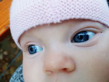 Close-up portrait of cute girl