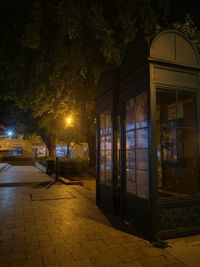 Illuminated built structure at night