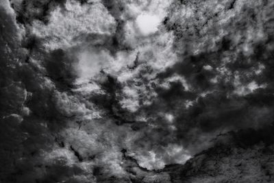 Low angle view of storm clouds in sky