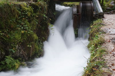 Scenic view of waterfall