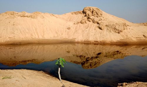 Scenic view of desert against sky