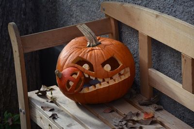 View of pumpkin on table