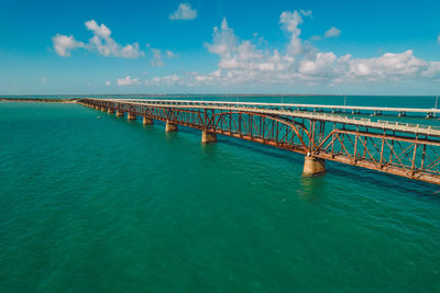 Pier over sea against sky