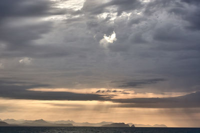 Scenic view of sky during sunset