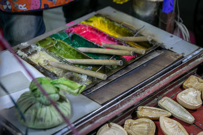 Close-up of food for sale at market stall