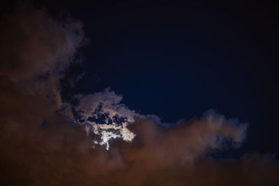 Low angle view of sky at night