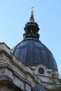 Exterior of brompton oratory against clear sky