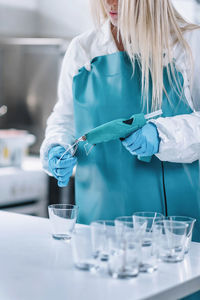 Scientist working in laboratory