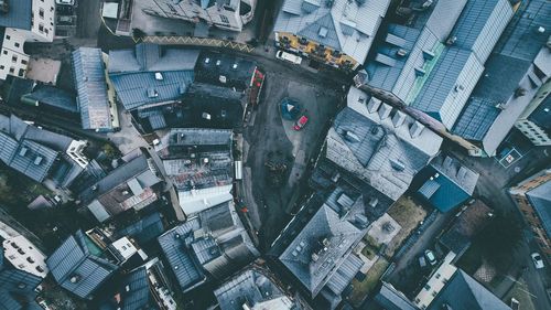 High angle view of cityscape