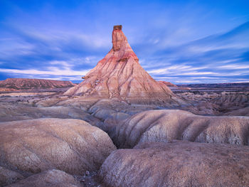 Scenic view of desert against sky