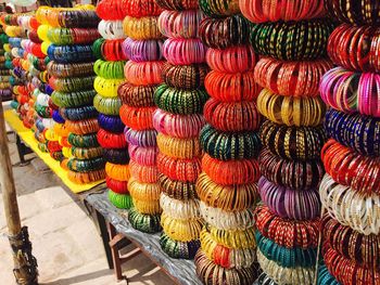 Close-up of multi colored for sale in market