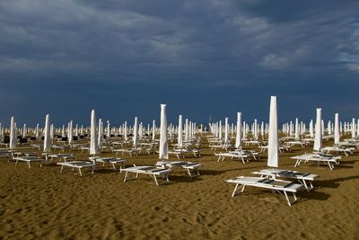 View of beach umbrellas 