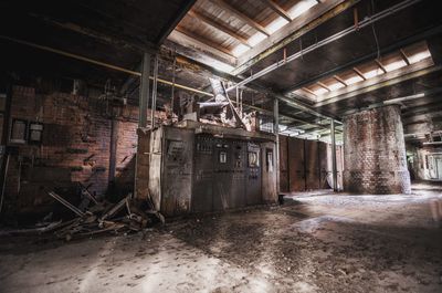 Interior of abandoned building