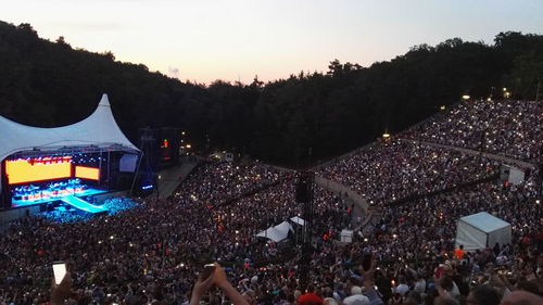 Crowd at night