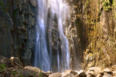 Scenic view of waterfall