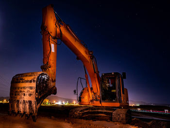 Construction site at night