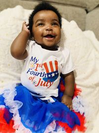 Portrait of cute baby girl