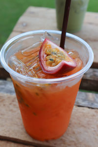 Close-up of drink on table