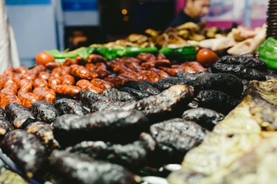 Close-up of food for sale at market stall