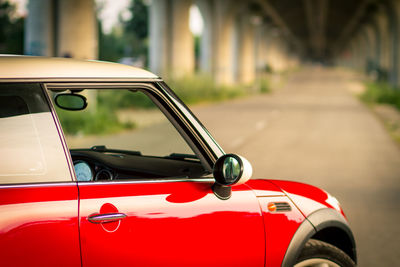 Red vintage car