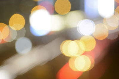 Defocused lights at night