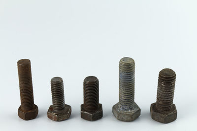 High angle view of coins