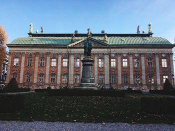 Building against blue sky