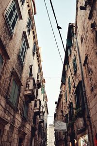 Low angle view of buildings against sky