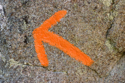 Close-up of orange wall