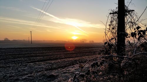 Scenic view of sunset against sky