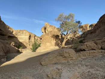 Rock formations against sky