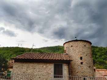 View of building against cloudy sky