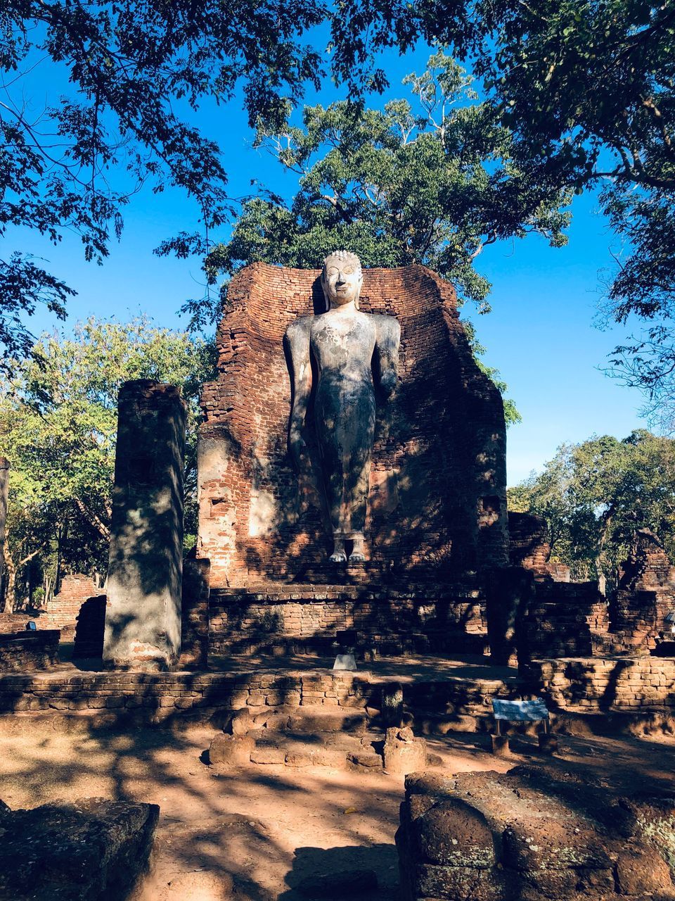 LOW ANGLE VIEW OF OLD RUIN TEMPLE