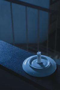 Close-up of a unlit candle