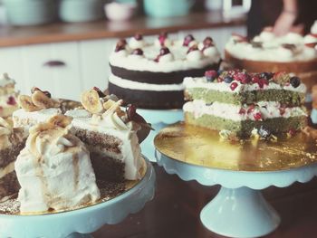 Close-up of cake on table