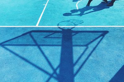 Shadow on basketball court