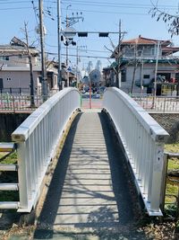 Bridge over canal amidst buildings in city