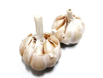 Close-up of pumpkins against white background