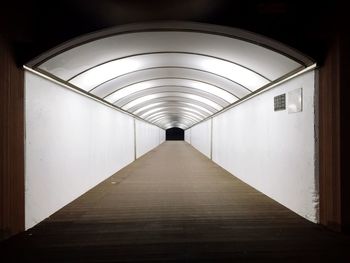 Interior of illuminated tunnel