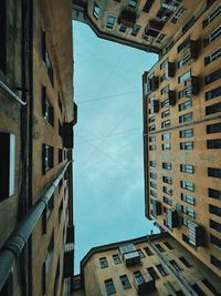 Low angle view of buildings in city
