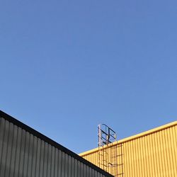 Low angle view of built structure against clear sky