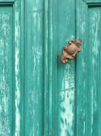 Close-up of wooden door