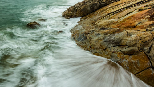 Scenic view of sea waves