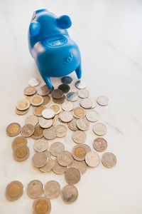 Close-up of coins