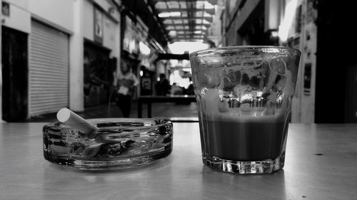 Close-up of drink on table